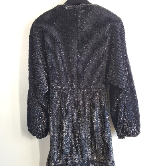 Retrofete Aubrielle Sequined Black Mini Cocktail Dress NWT Size Small - Picture 12 of 17